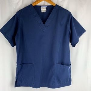 Butter Soft by UA blue scrub top, small